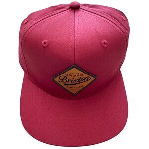 Brixton original Brixton Hat Burgundy Tan Wesson MP crossover  Logo Black Script